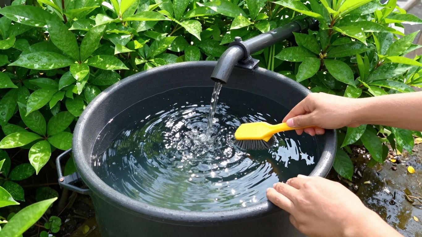 Rainwater system maintenance for optimal performance.