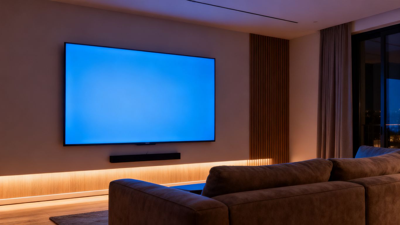 Homeowners browsing streaming apps on a modern smart television