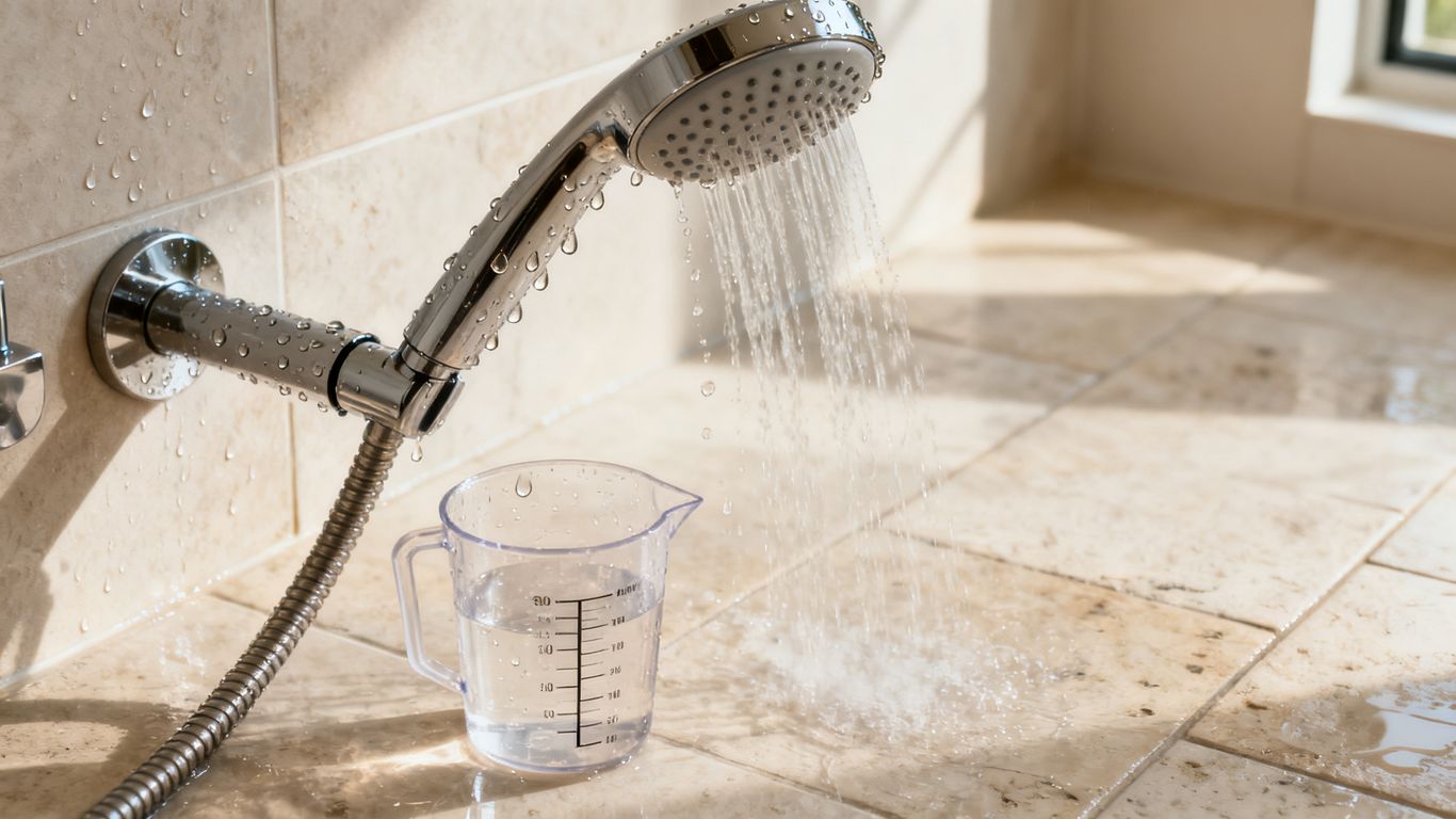 Pommeau de douche dans une salle de bains moderne