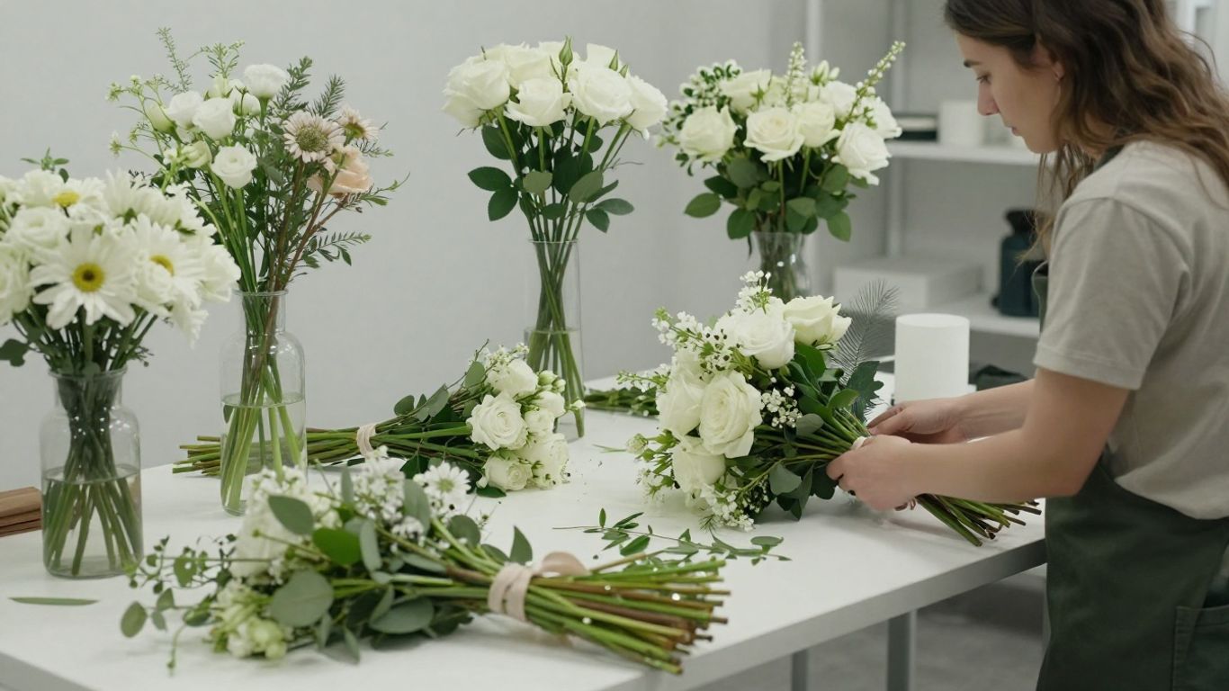 A calm florist studio space
