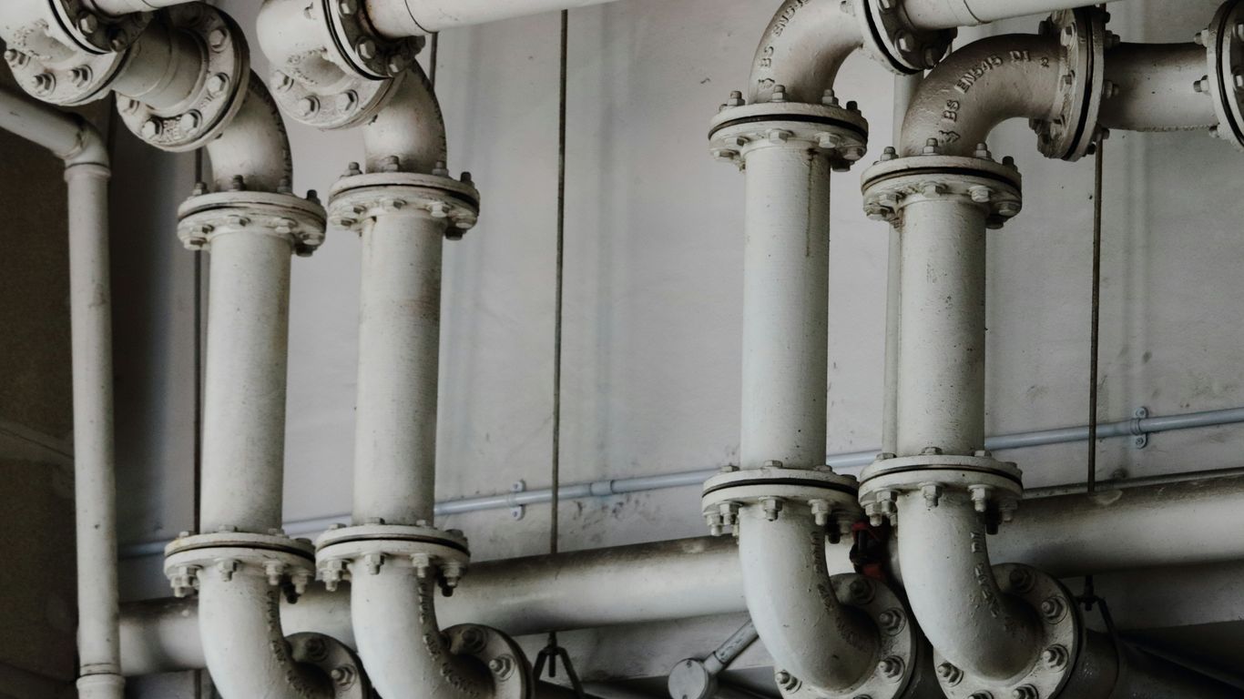 Close up of a dilution refrigerator chamber