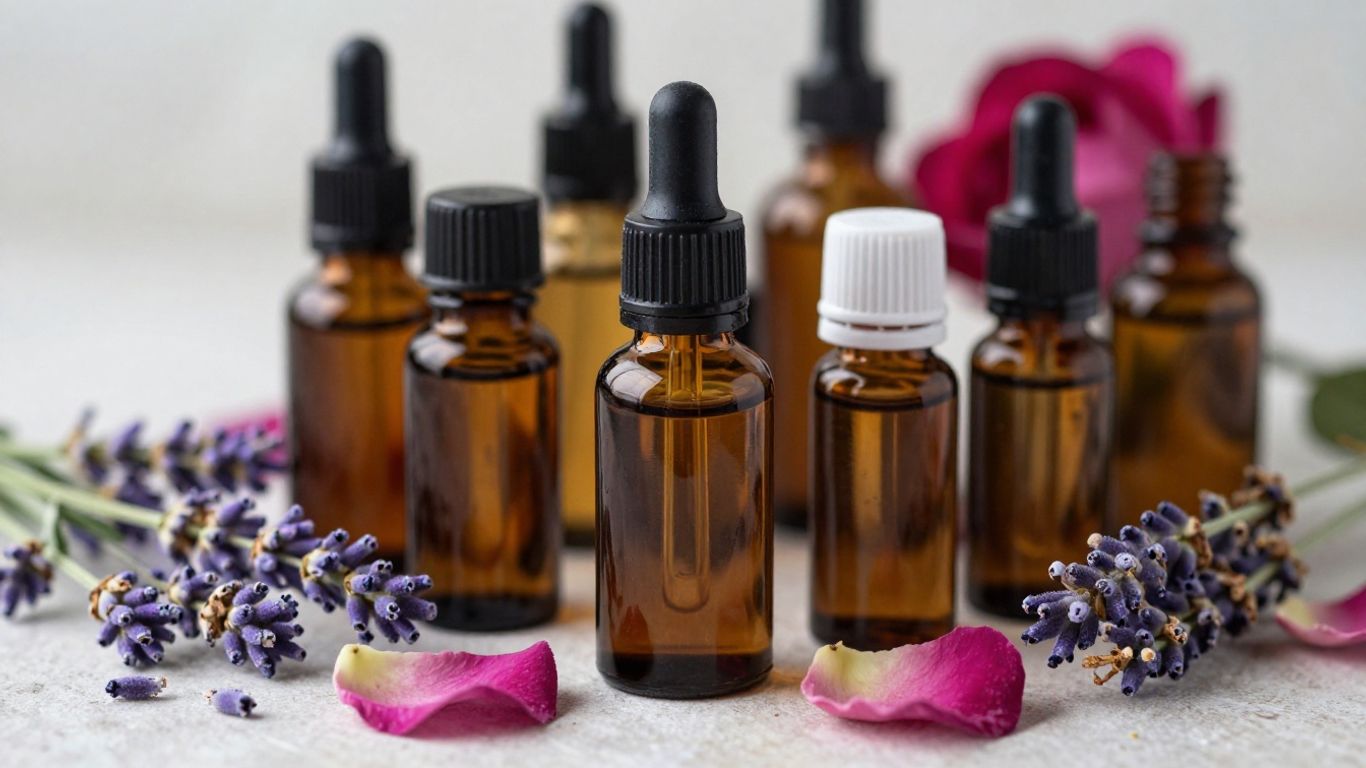 Essential oils and botanicals for healthy skin.