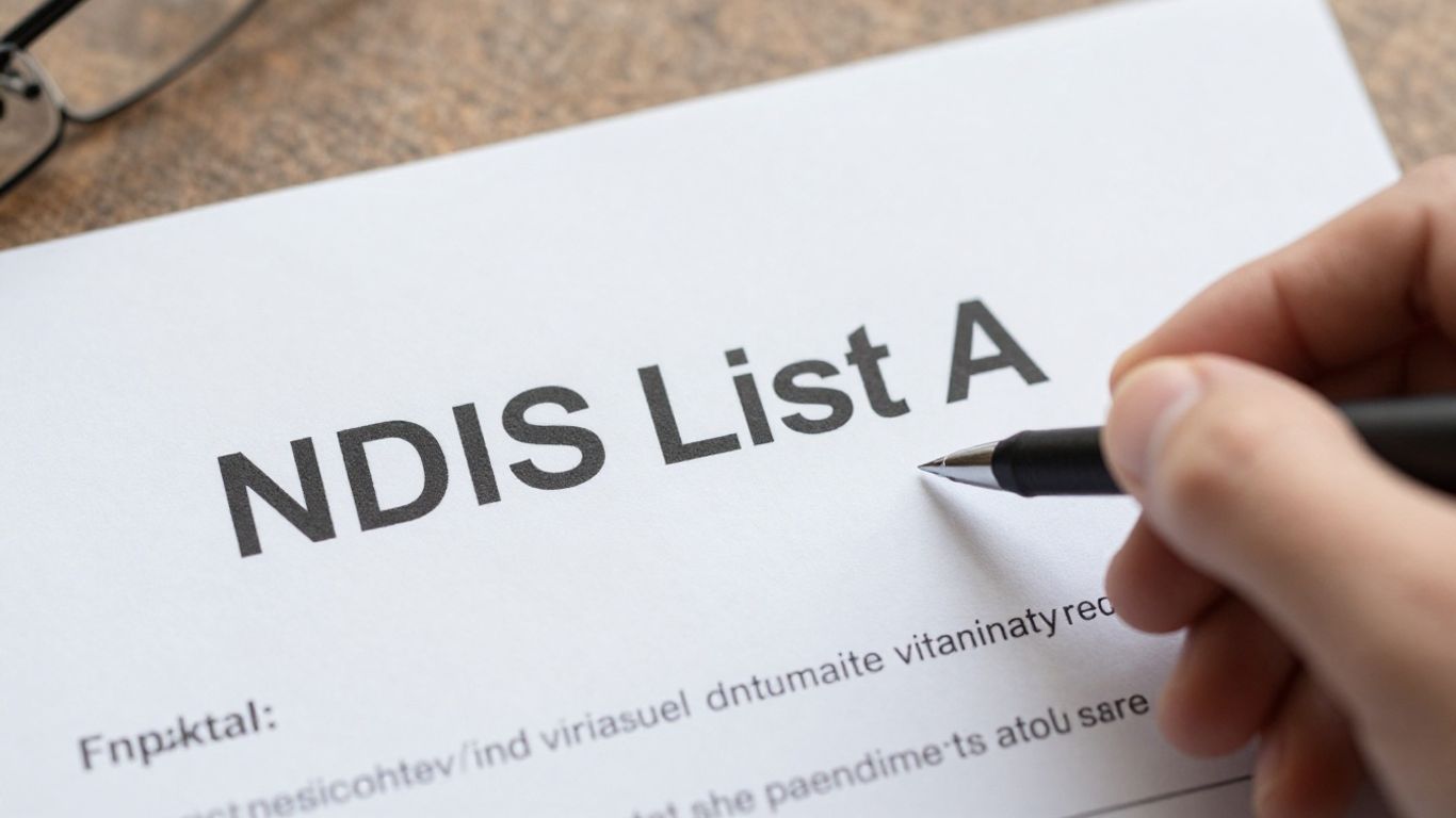 NDIS List A document held in hand