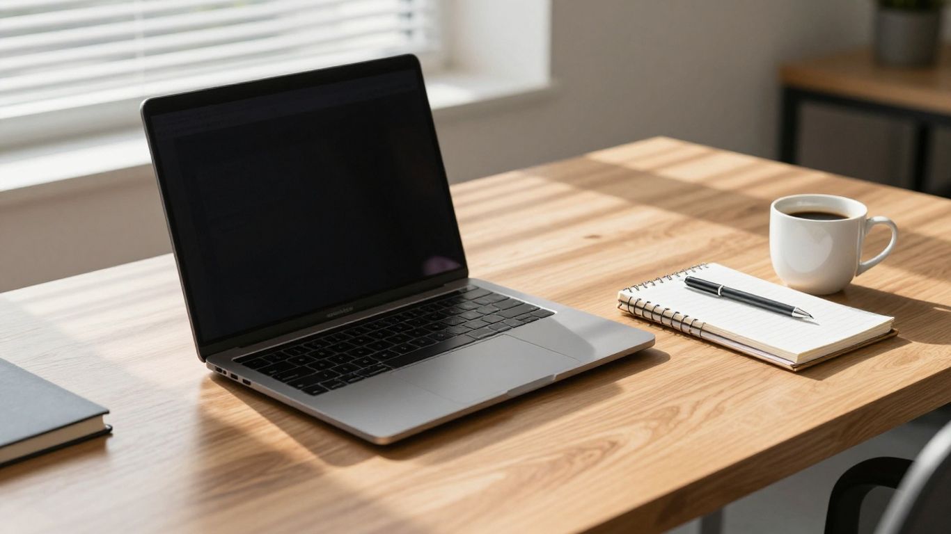 A professional creative desk setting