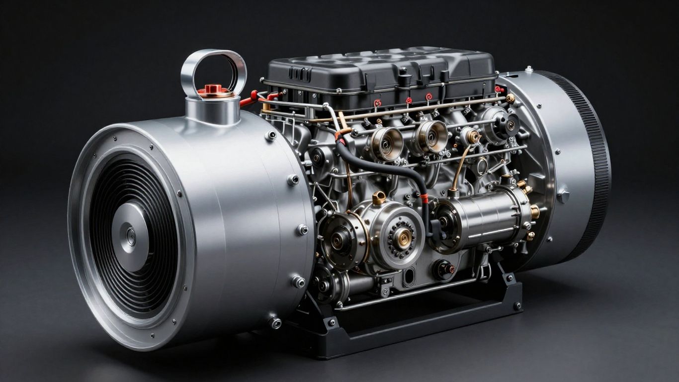 Hybrid power: diesel engine and battery pack