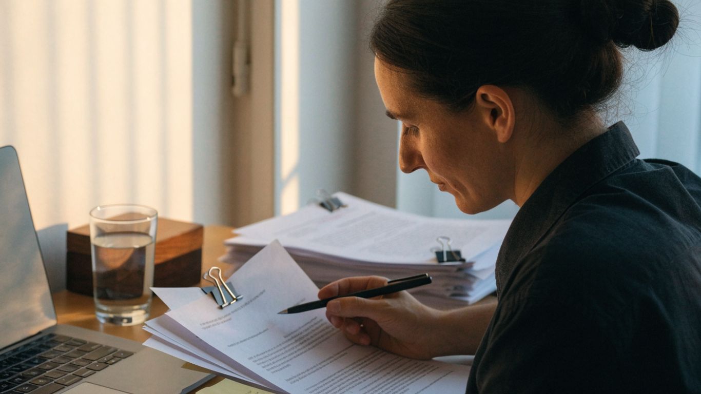 Business owner reviewing clear customer guarantee terms