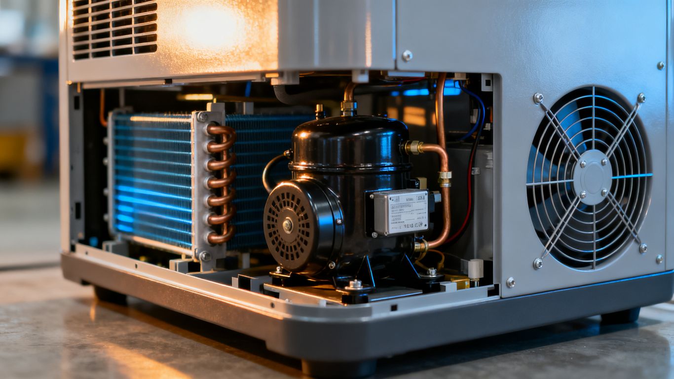 The mechanical components of a modern dehumidifier