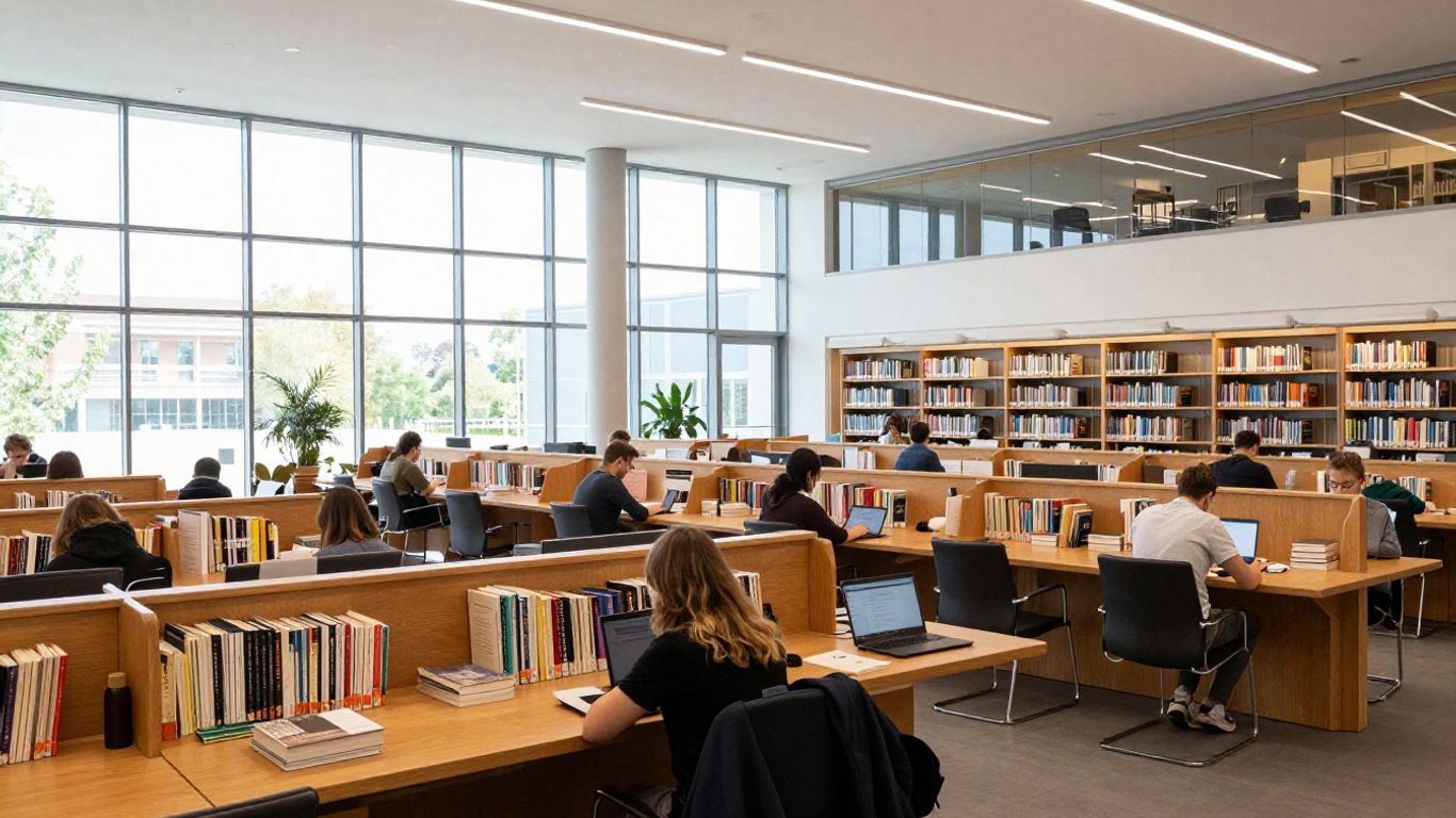 Modern German library interior