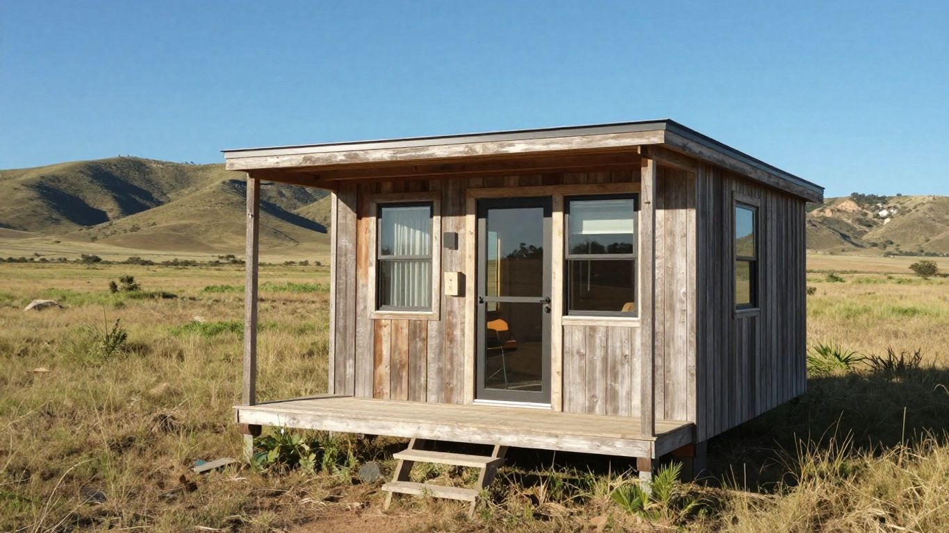 Tiny house in Texas landscape