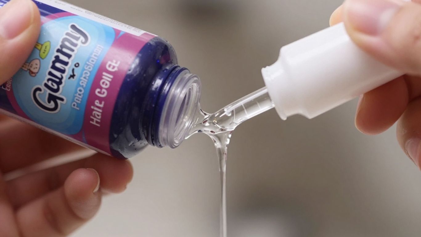 Gummy Professional Hair Gel jar and texture