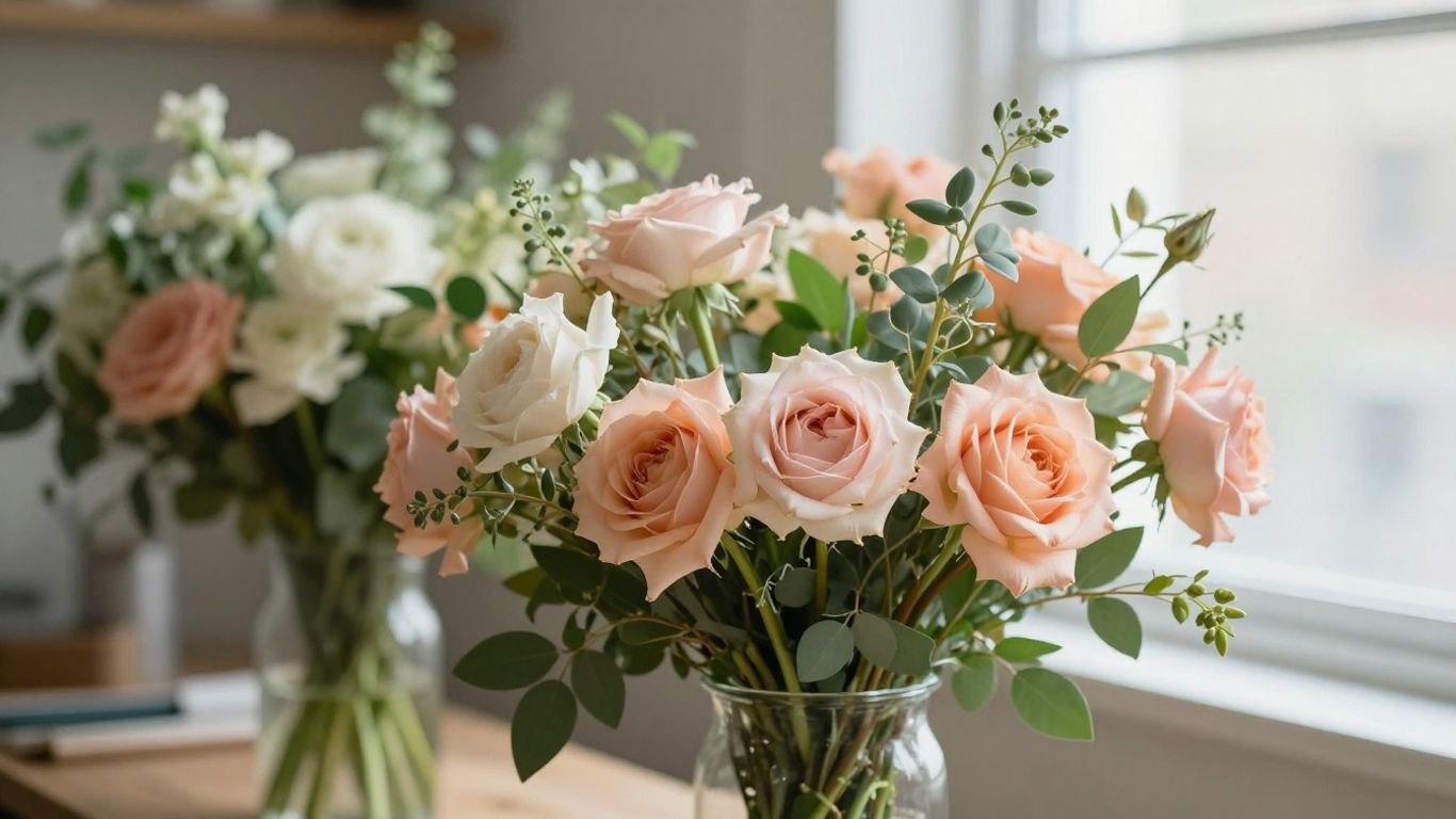 Fresh seasonal bouquet prepared for delivery
