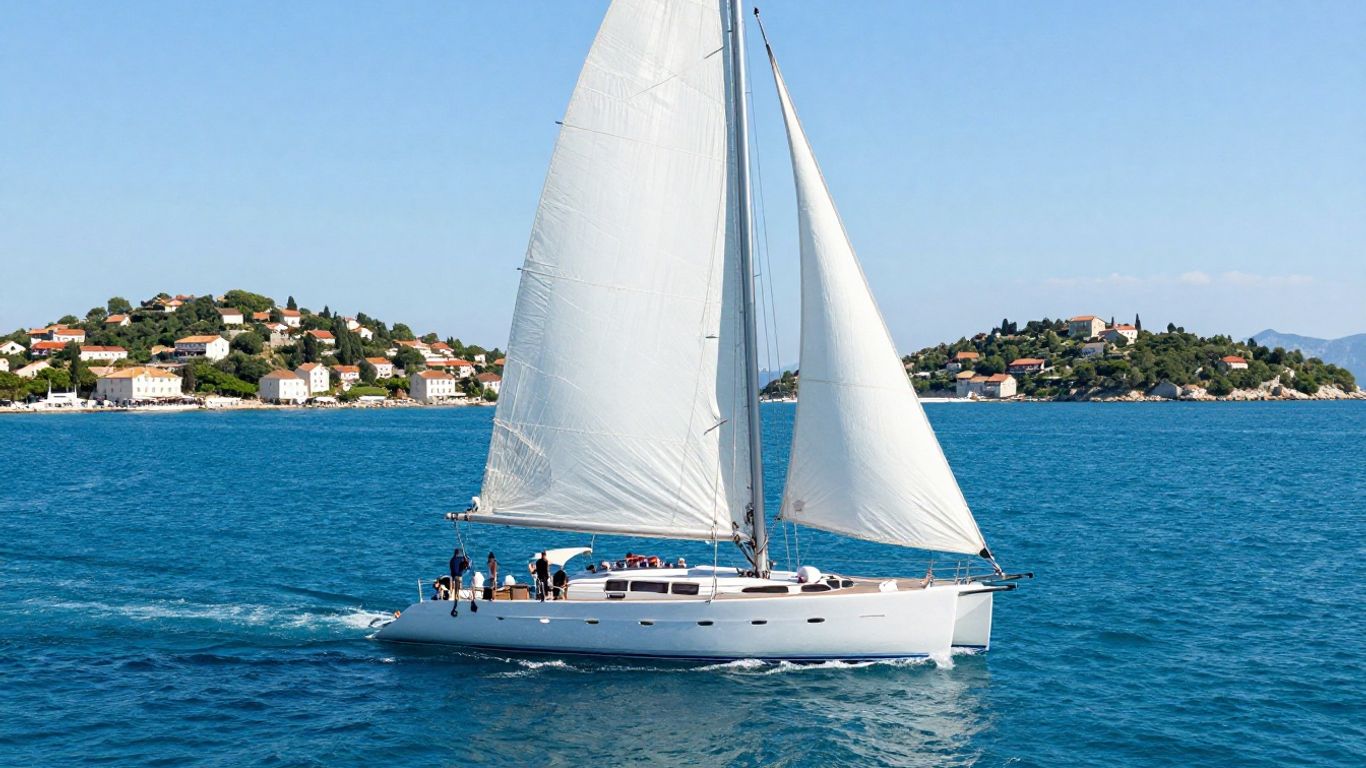 Catamaran sailing in the Adriatic Sea