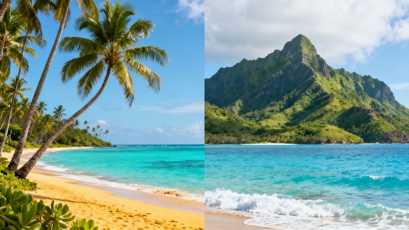 Caribbean and South Pacific islands comparison