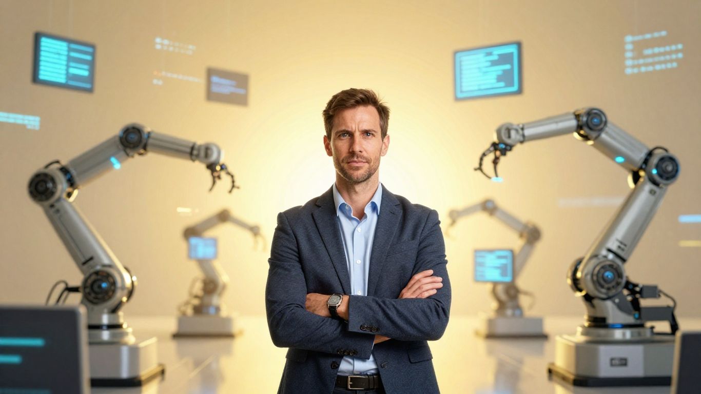 Australian entrepreneur with AI and automation elements.