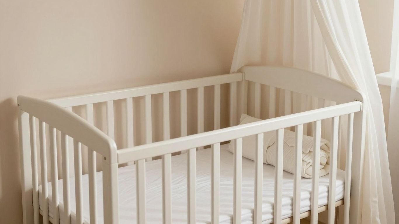 Cuna despejada en habitación tranquila