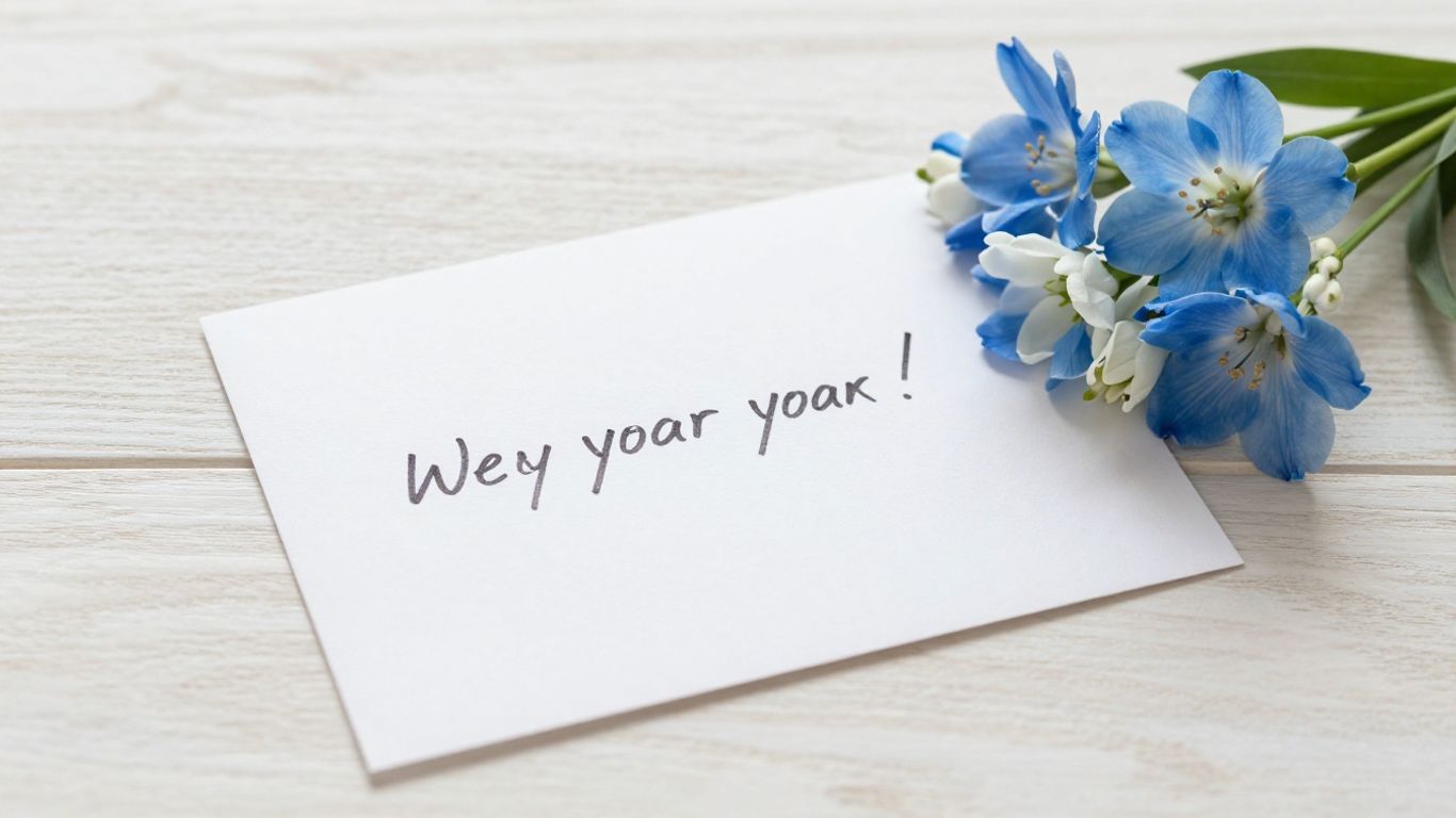 Soft, elegant sympathy flowers sitting on a wooden table