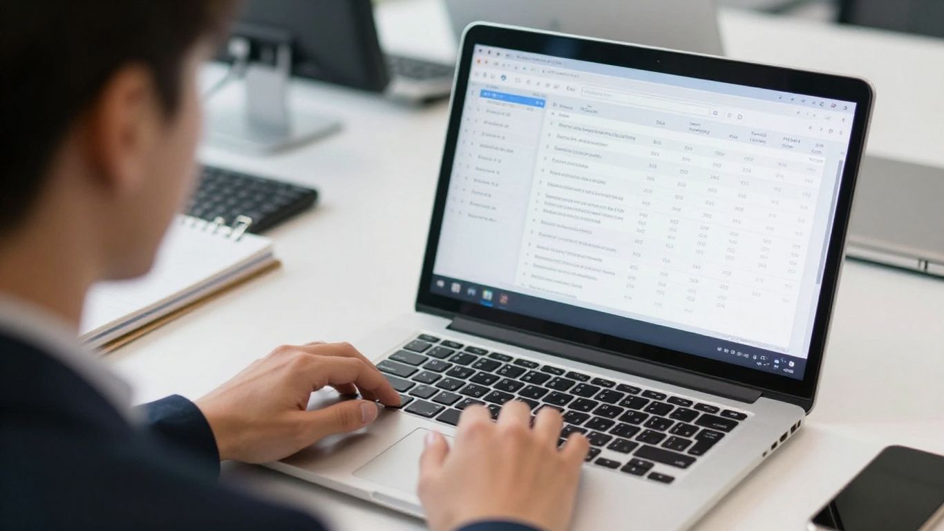 A person working on an efficient payroll system