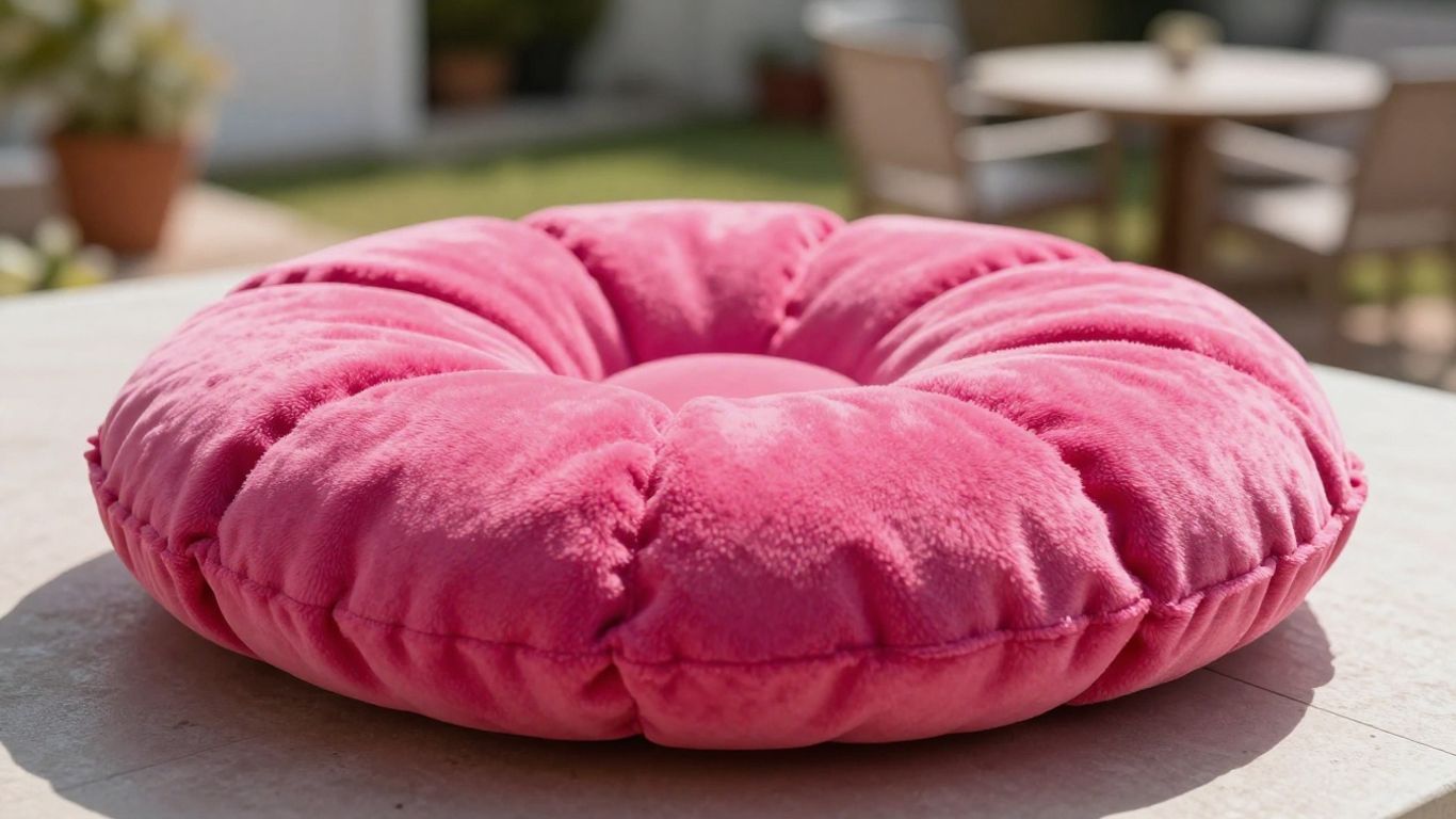 Thick foam patio cushion with plush texture.
