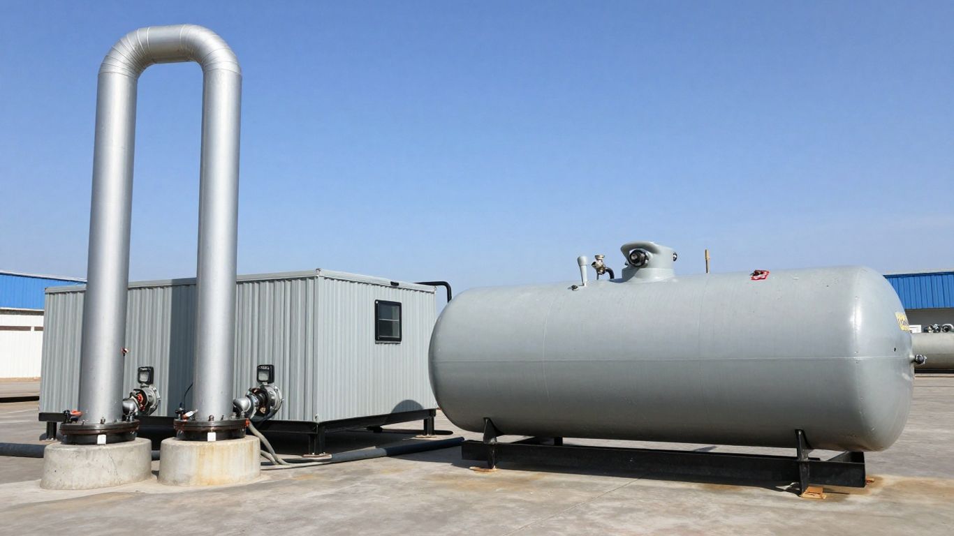 Gas and propane generators with fuel sources.