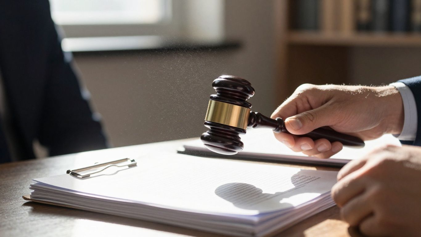 Gavel over legal documents, symbolizing legal deadlines.