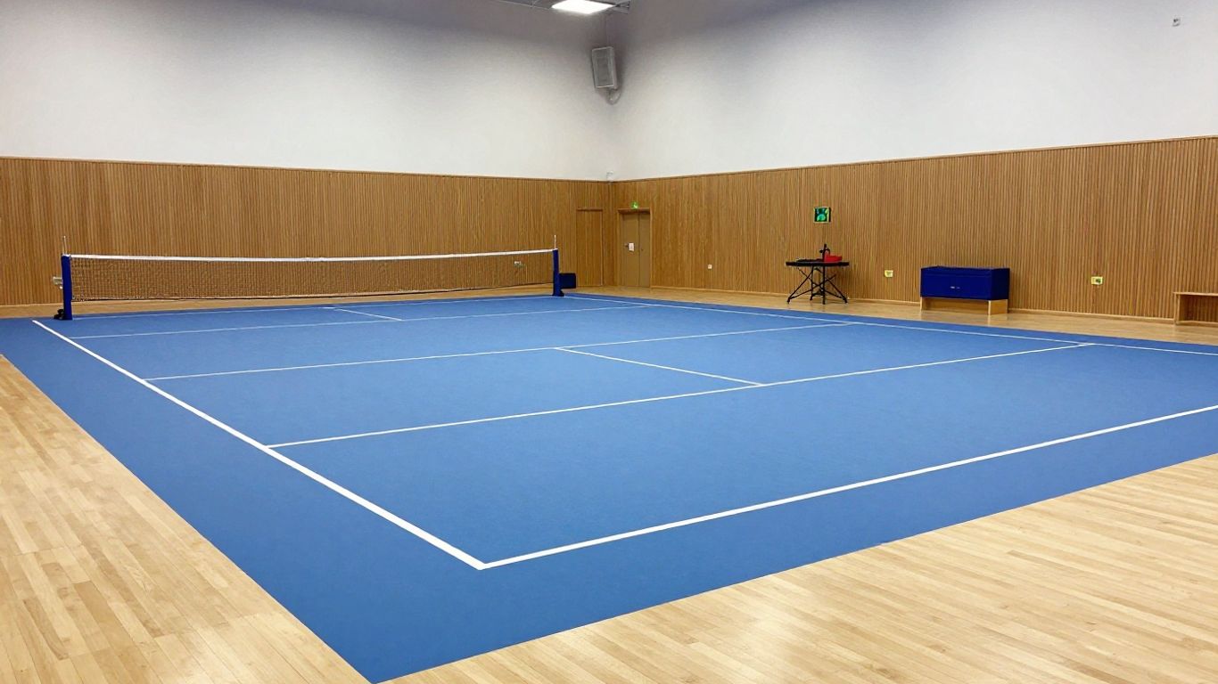 Indoor sports floor testing in school hall