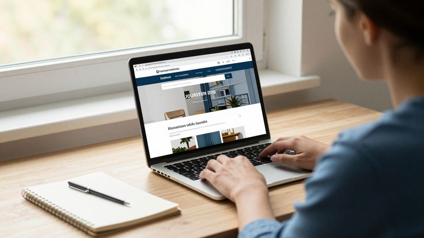 Visitor reviewing a clear website journey