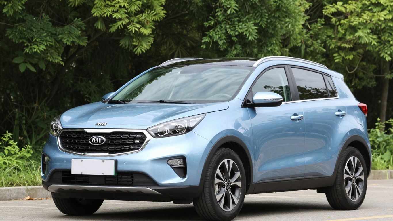 Blue Kia Sportage SUV parked outdoors