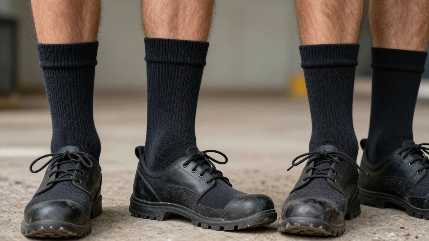 Diabetic steel toe work socks for men