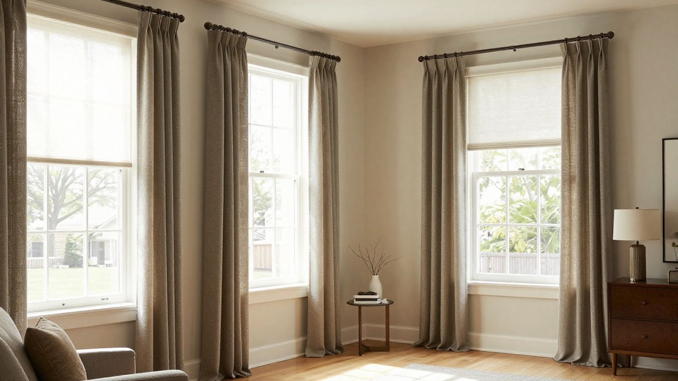 Ottawa home interior with stylish window coverings.