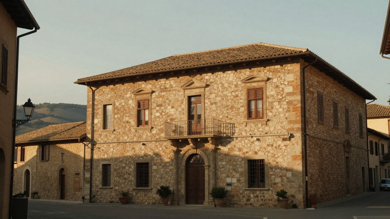 Casa Leopardi and Recanati rooftops