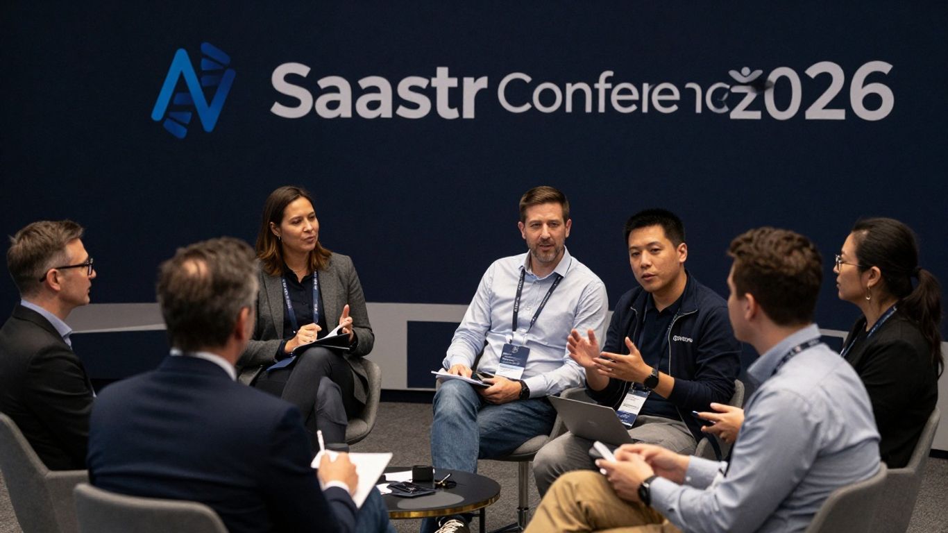SaaStr Conference 2026 attendees discussing AI and B2B future.