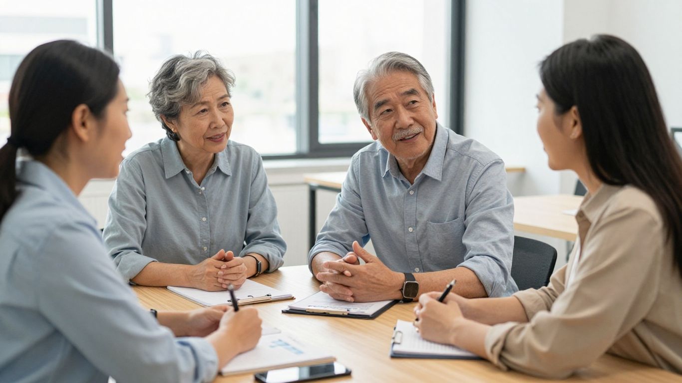 Wealth adviser listening carefully during diverse client meeting
