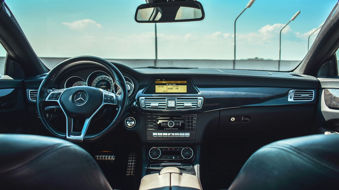 Comfortable and modern electric car interior