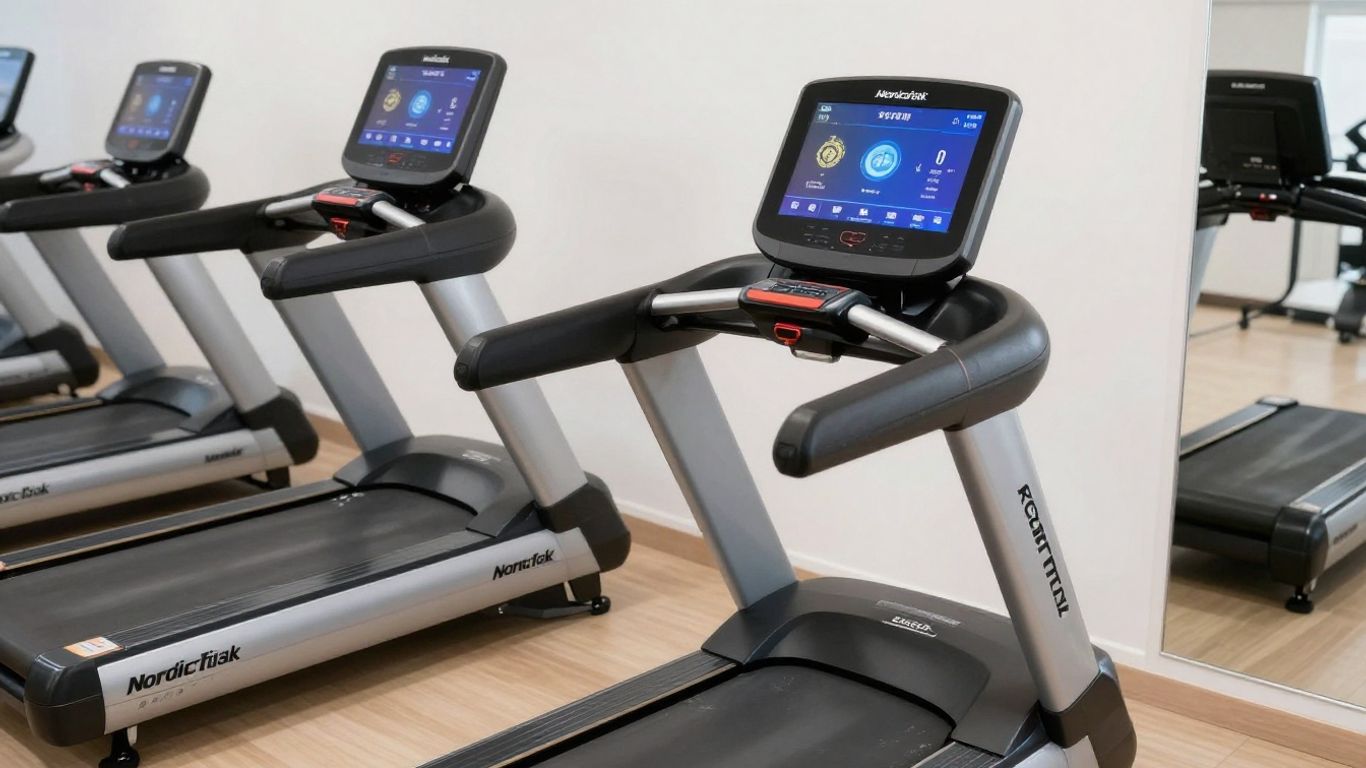 NordicTrack X32i treadmill with large touchscreen display.