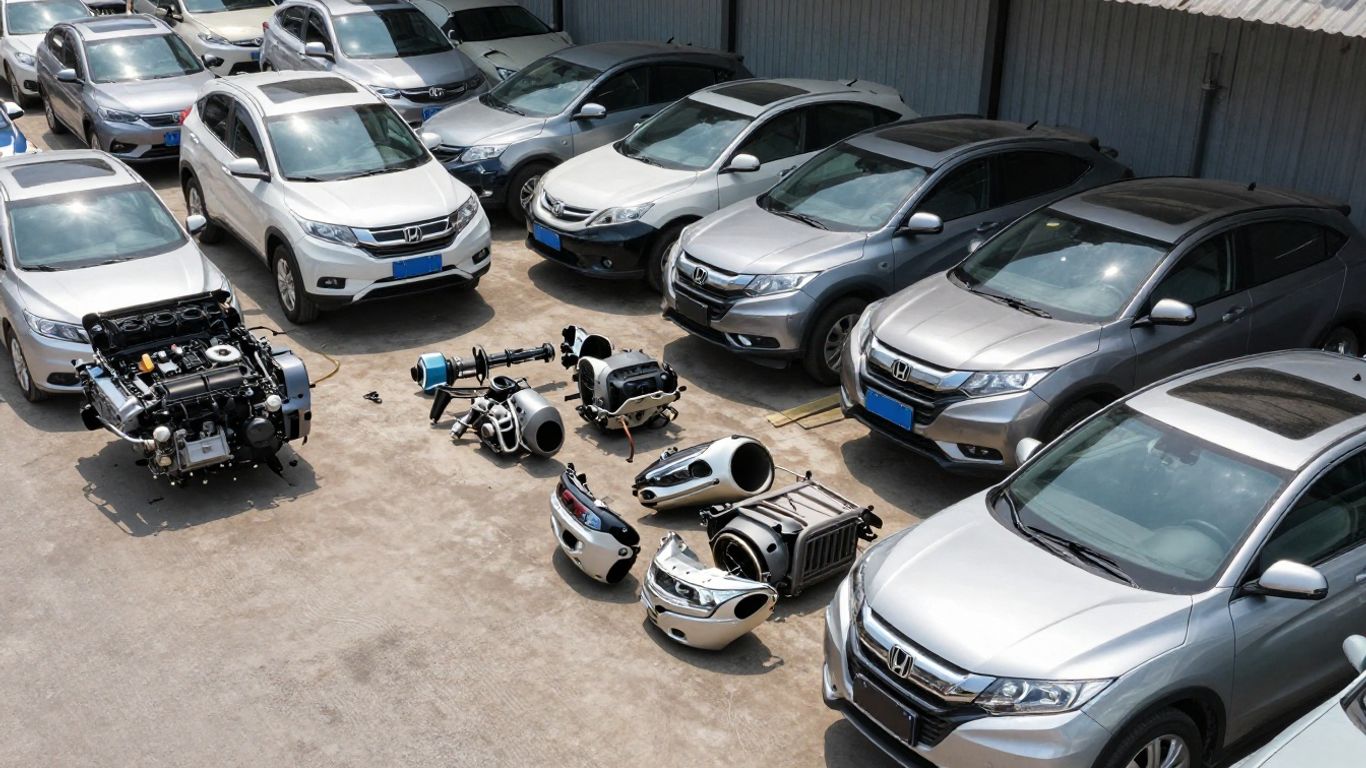 Honda HRV parts at a Perth wrecking yard.