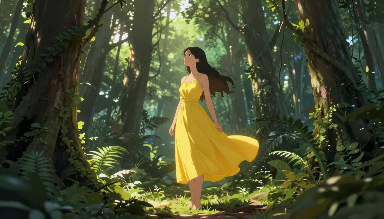 A silhueta brilhante e graciosa do protagonista Ori explorando uma floresta densa e mística