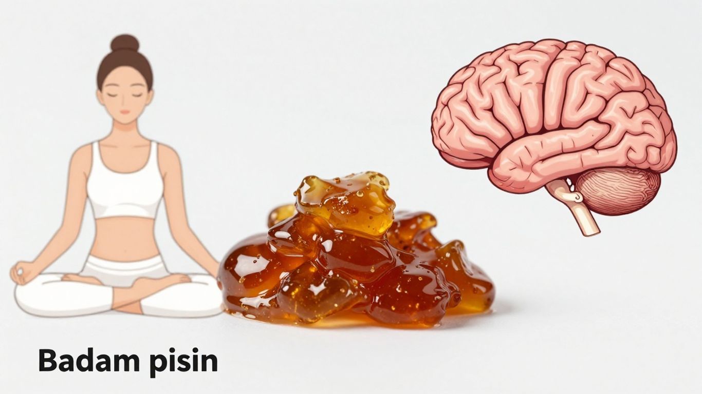 Badam pisin, brain, and meditating person