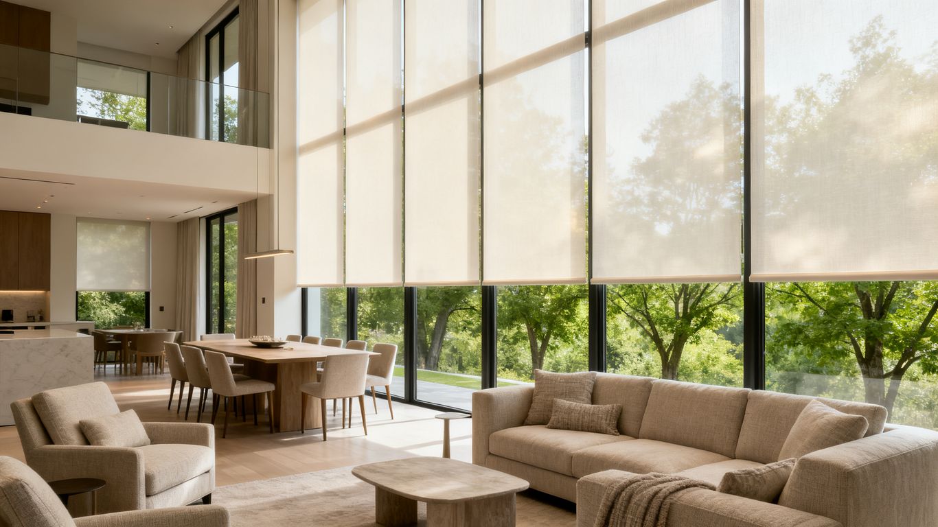 Bright room with tailored sheer shades