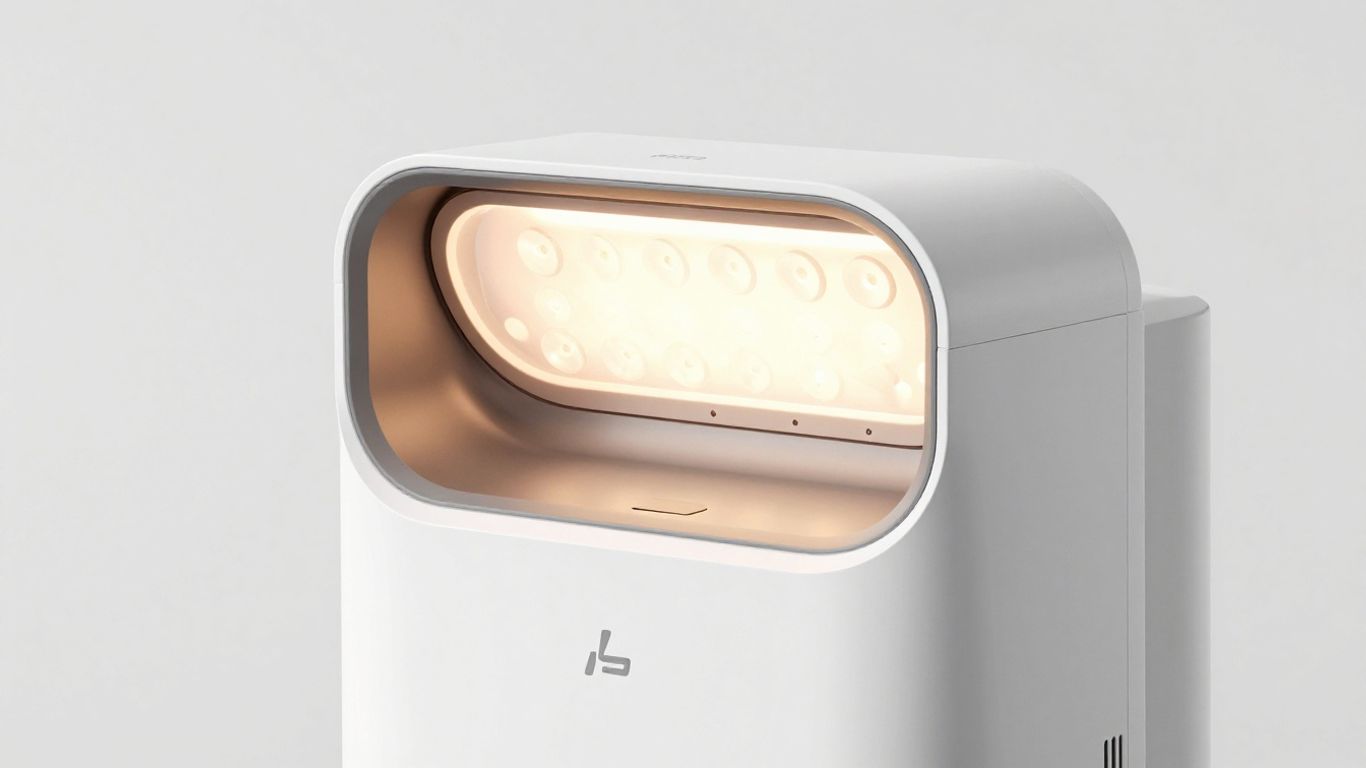 Moderne Lichttherapie-Gerät mit warmem Licht