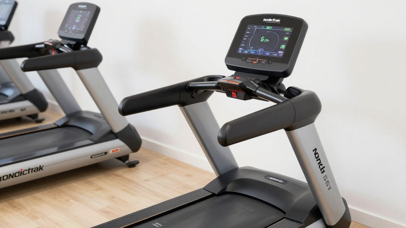 NordicTrack T 6.5 Si treadmill console with workout display.