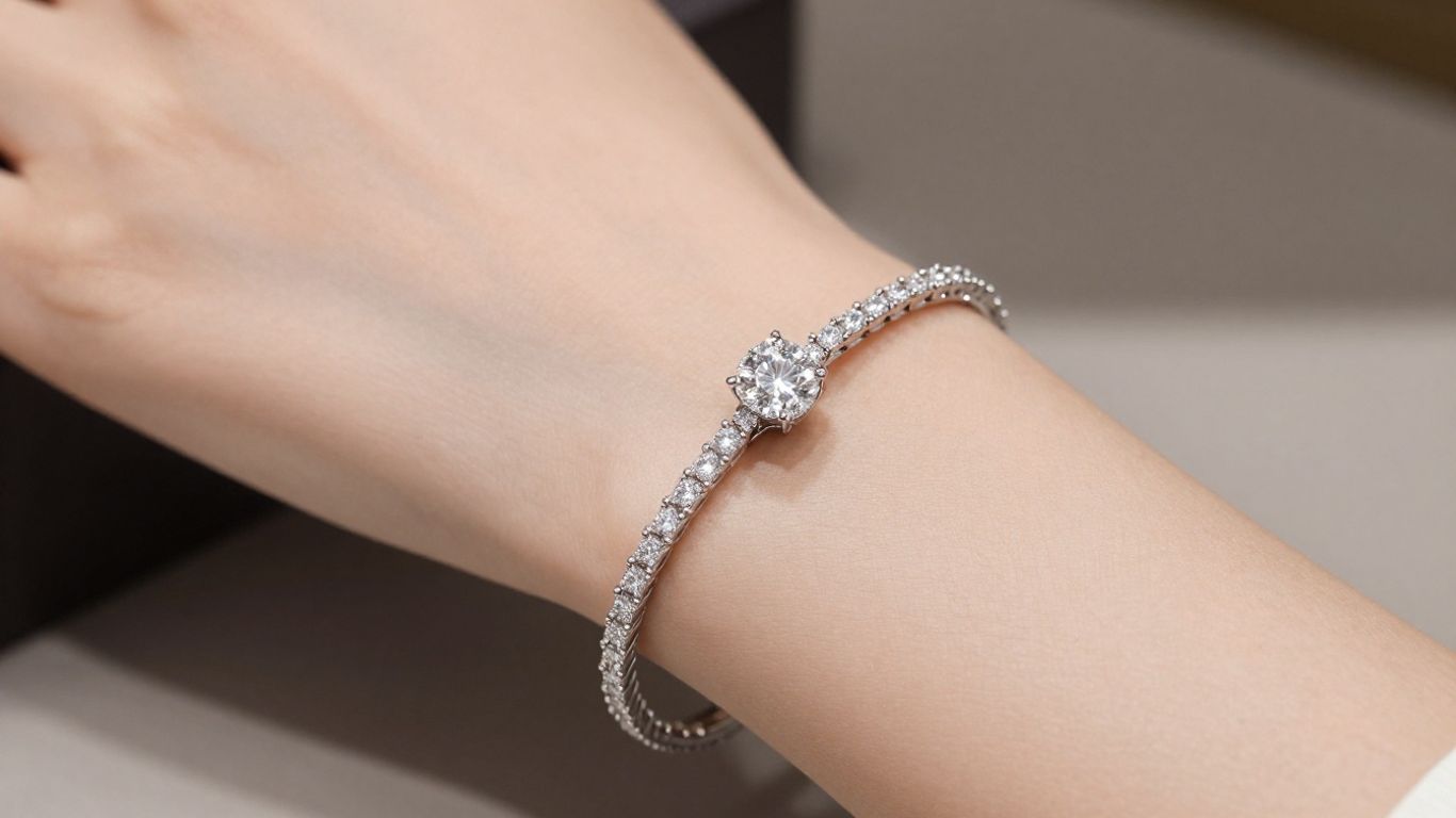 Diamond jewellery on a woman's hand.