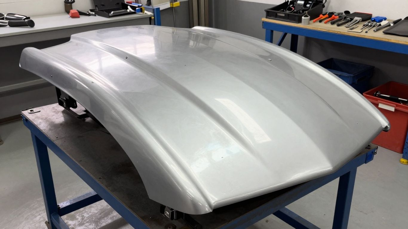 Used Chrysler bonnet ready for careful inspection