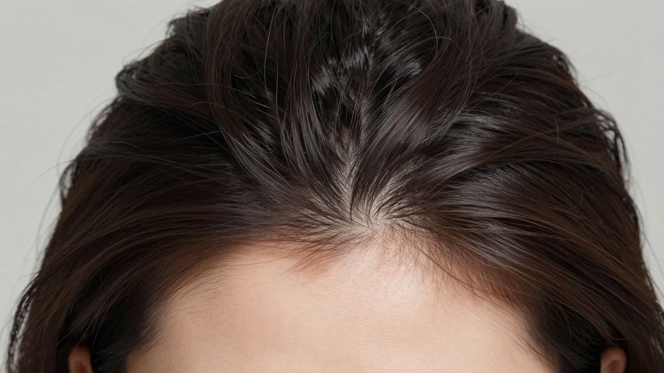 Woman's scalp and hairline detail