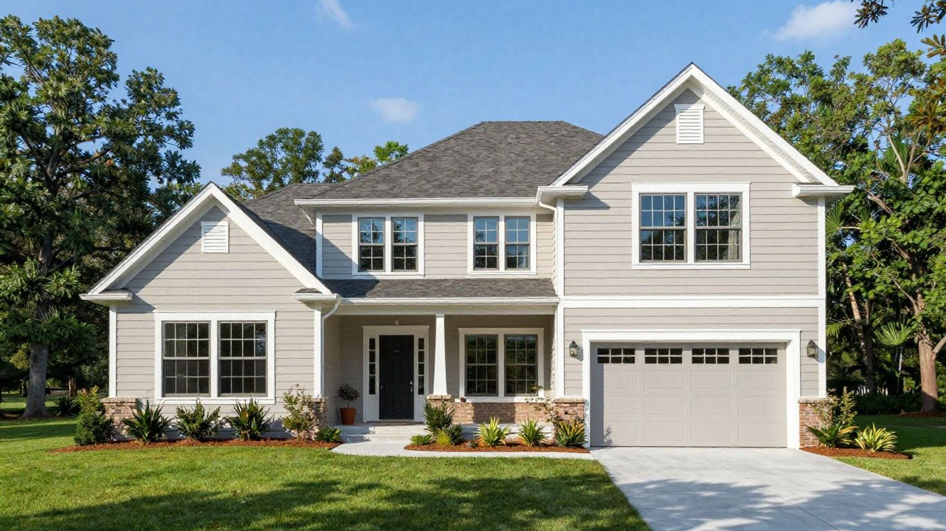 Renovated house exterior in Berkeley Lake, Georgia