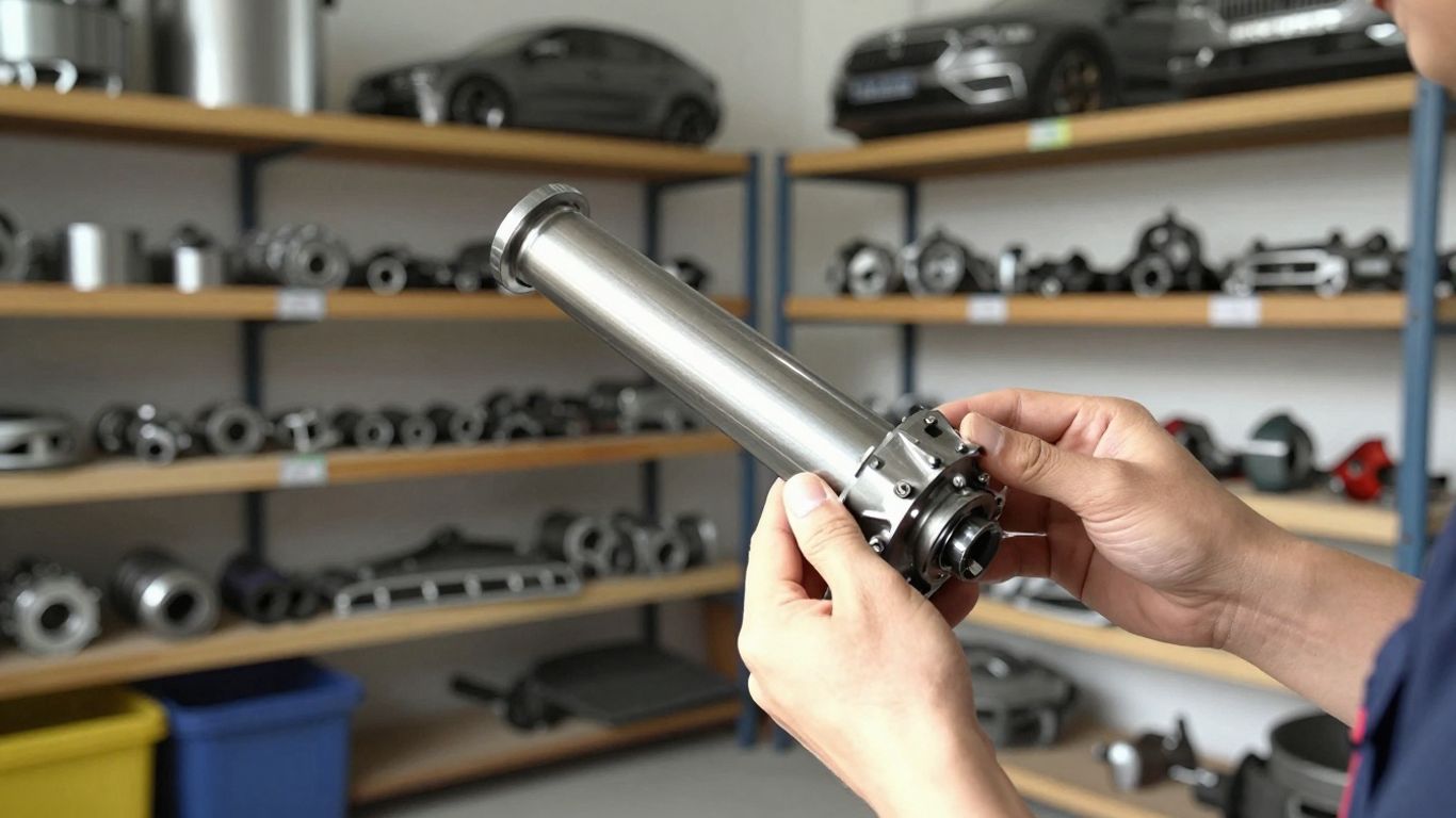Skoda car parts in a workshop