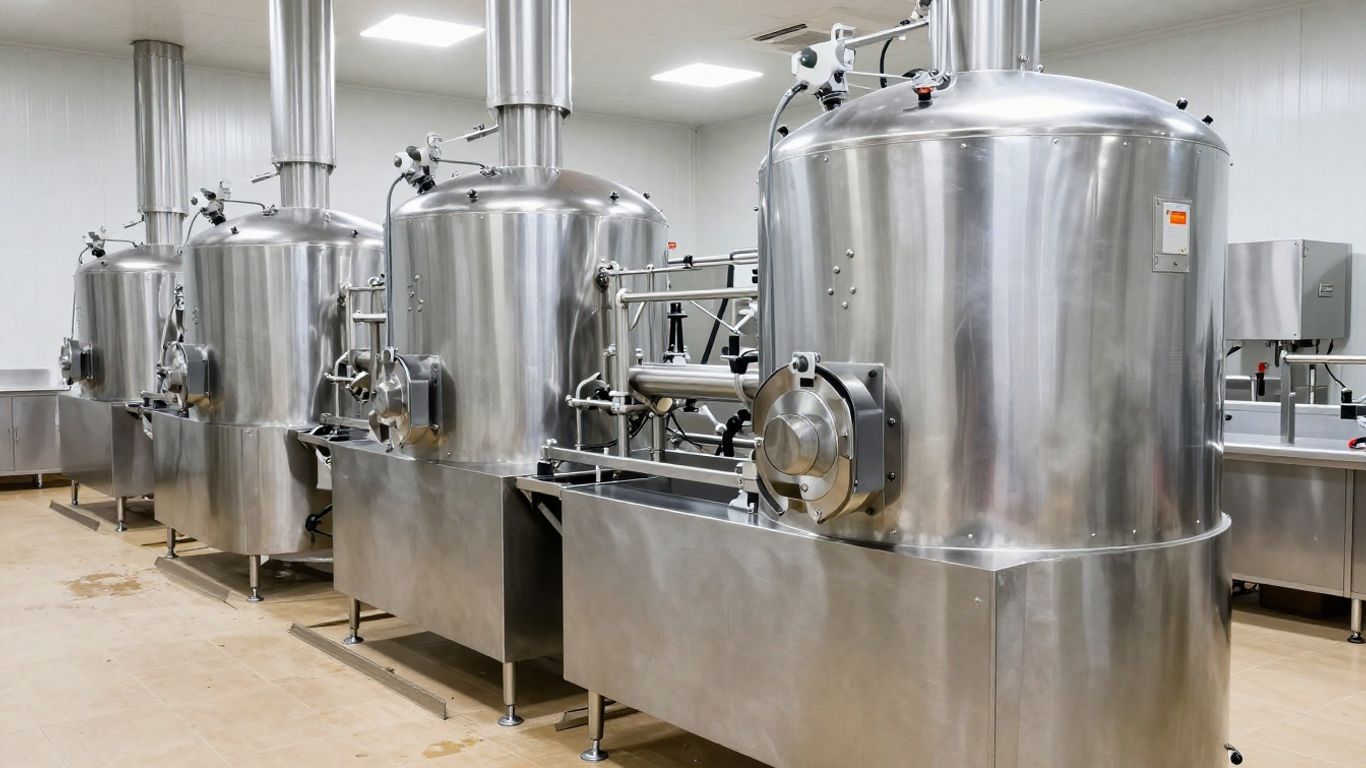 Amherst NY food processing facility interior, clean and sterile.