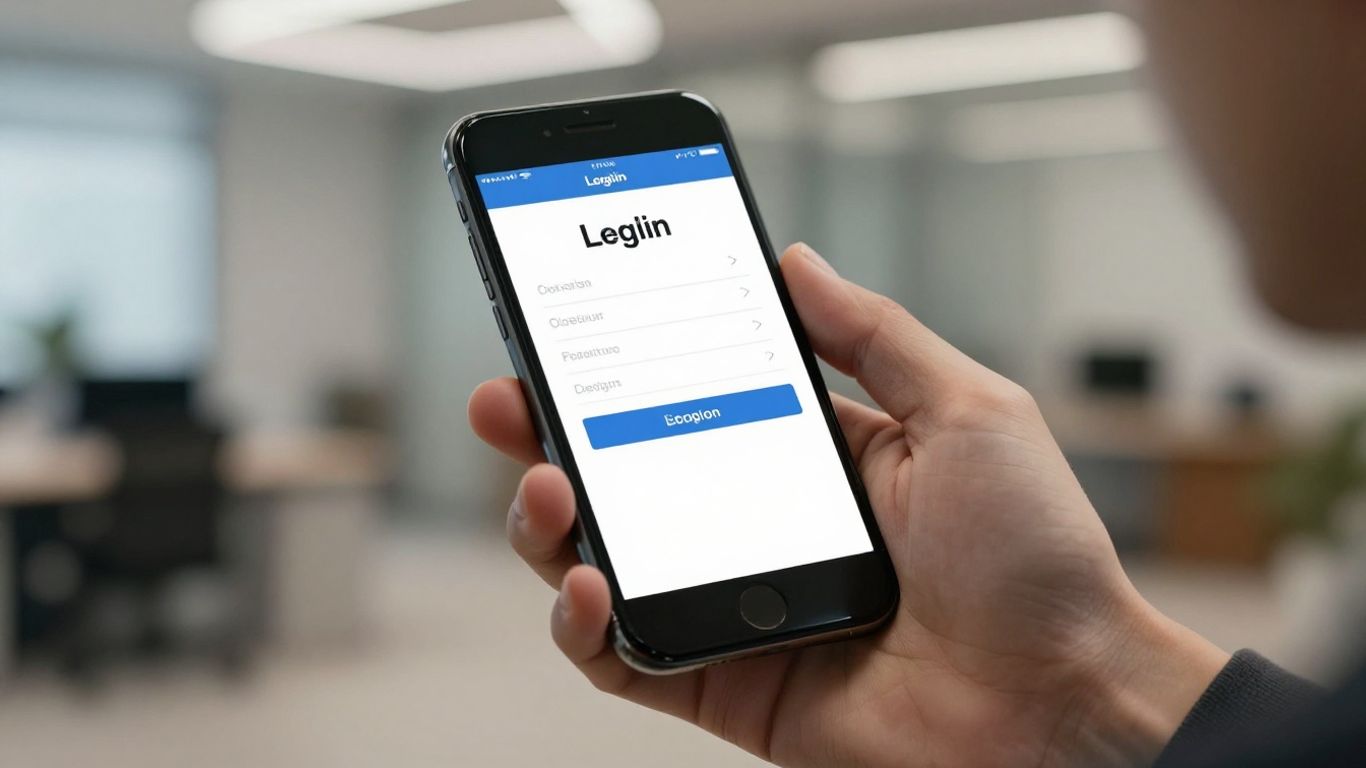 Enterprise Hub ServiceTitan login screen on a smartphone.