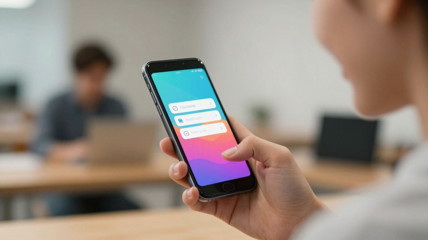 Persona usando aplicación móvil BHIP
