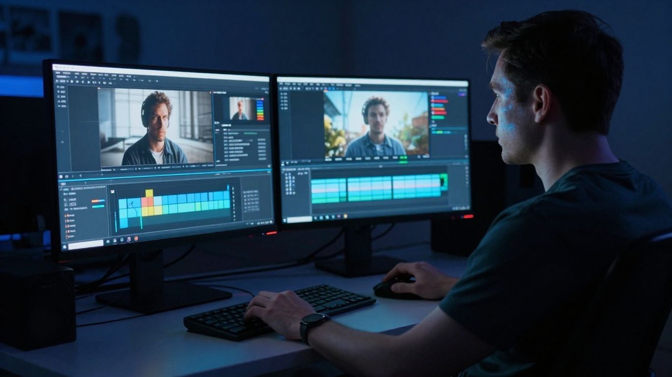 Professional post-production editing process
