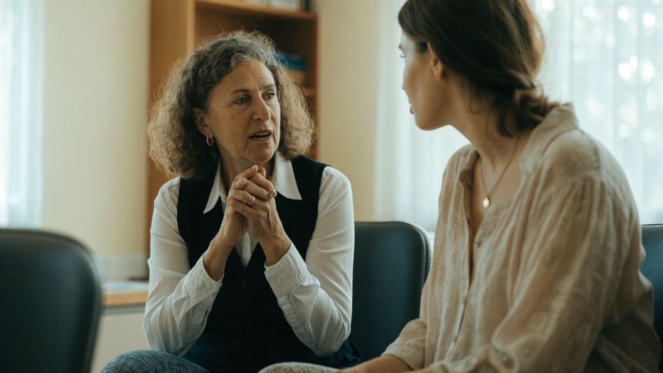 Profissional conversa com paciente sobre prevenção ginecológica